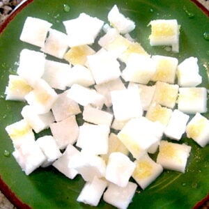Lemon coconut fat bombs made with coconut oil and lemon zest