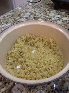 Golden quinoa patties fresh from the skillet